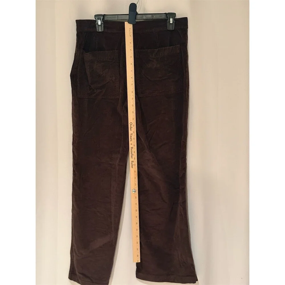 J.Crew Pants Womens Size 31 Brown High Rise Straight Leg Patch Pockets - Picture 4 of 8